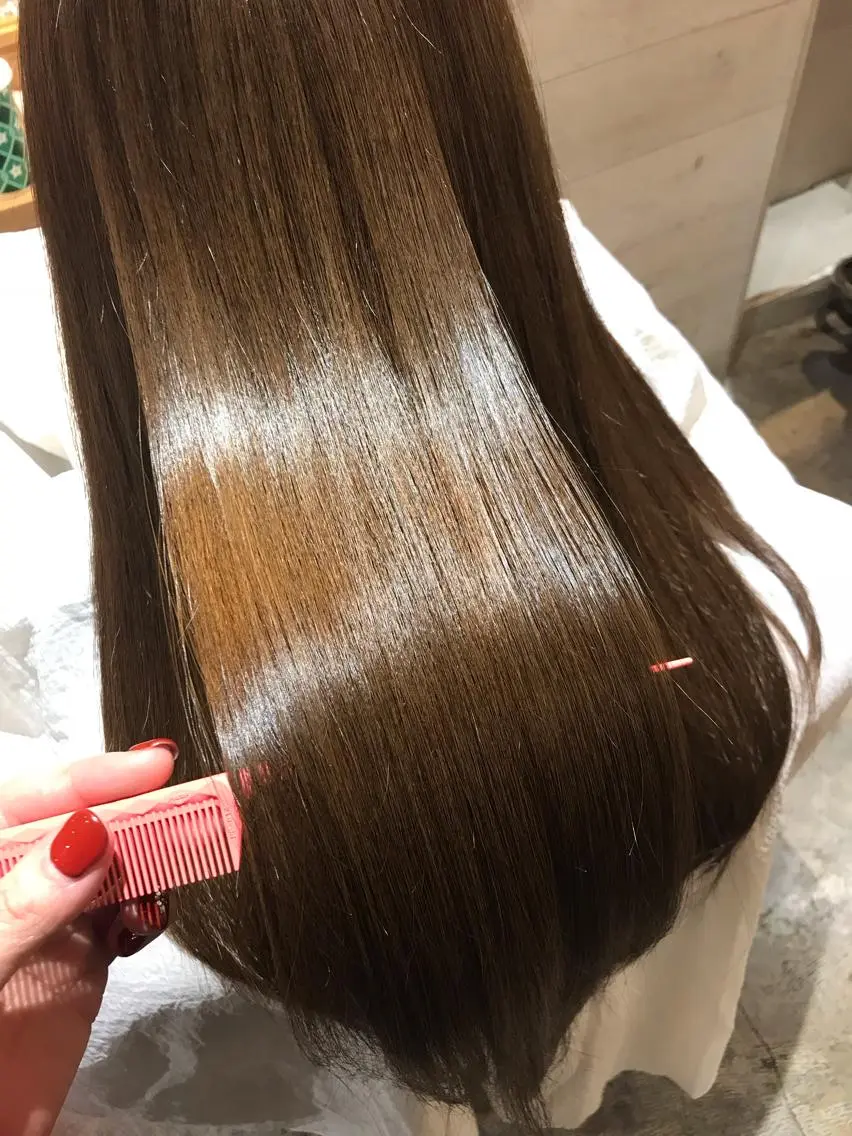 ロング カラー 髪質改善×矯正🫧 韓国ヘアasamiのヘアスタイル