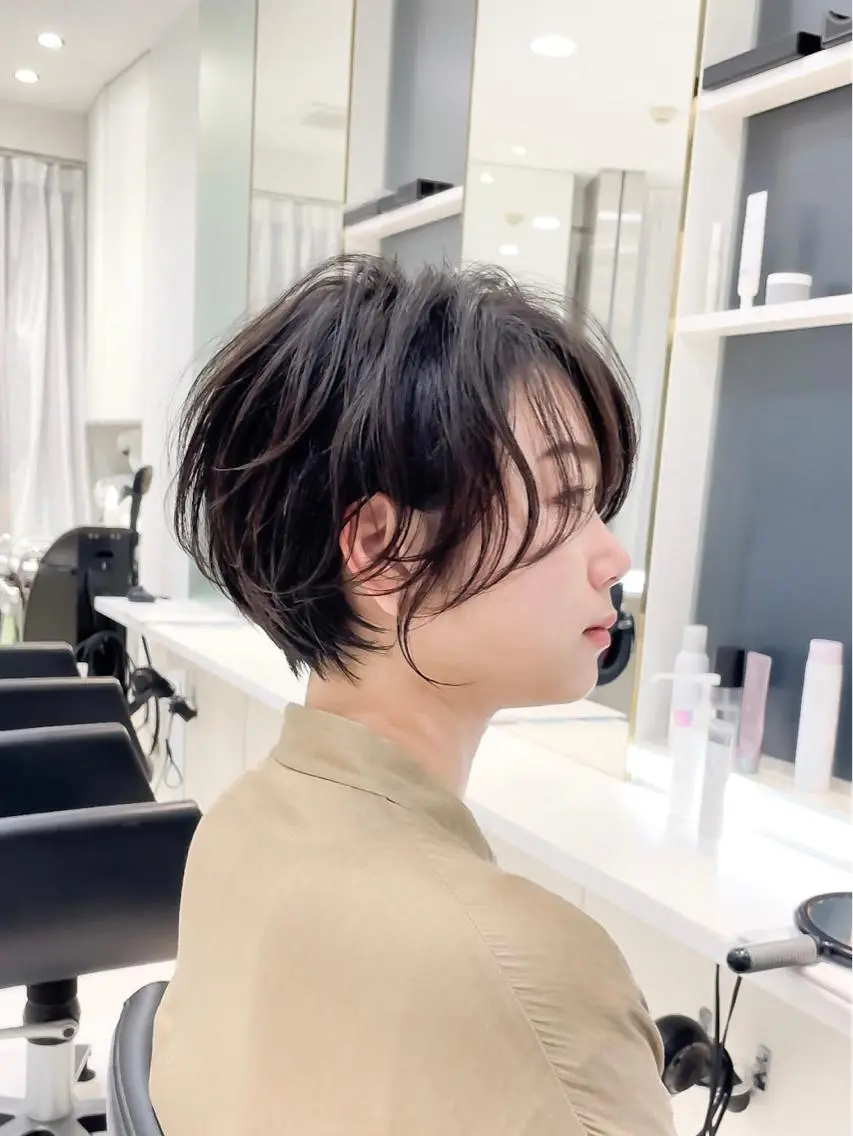 ショート パーマ クロスパーマ松永裕久 似合わせカットのヘアスタイル