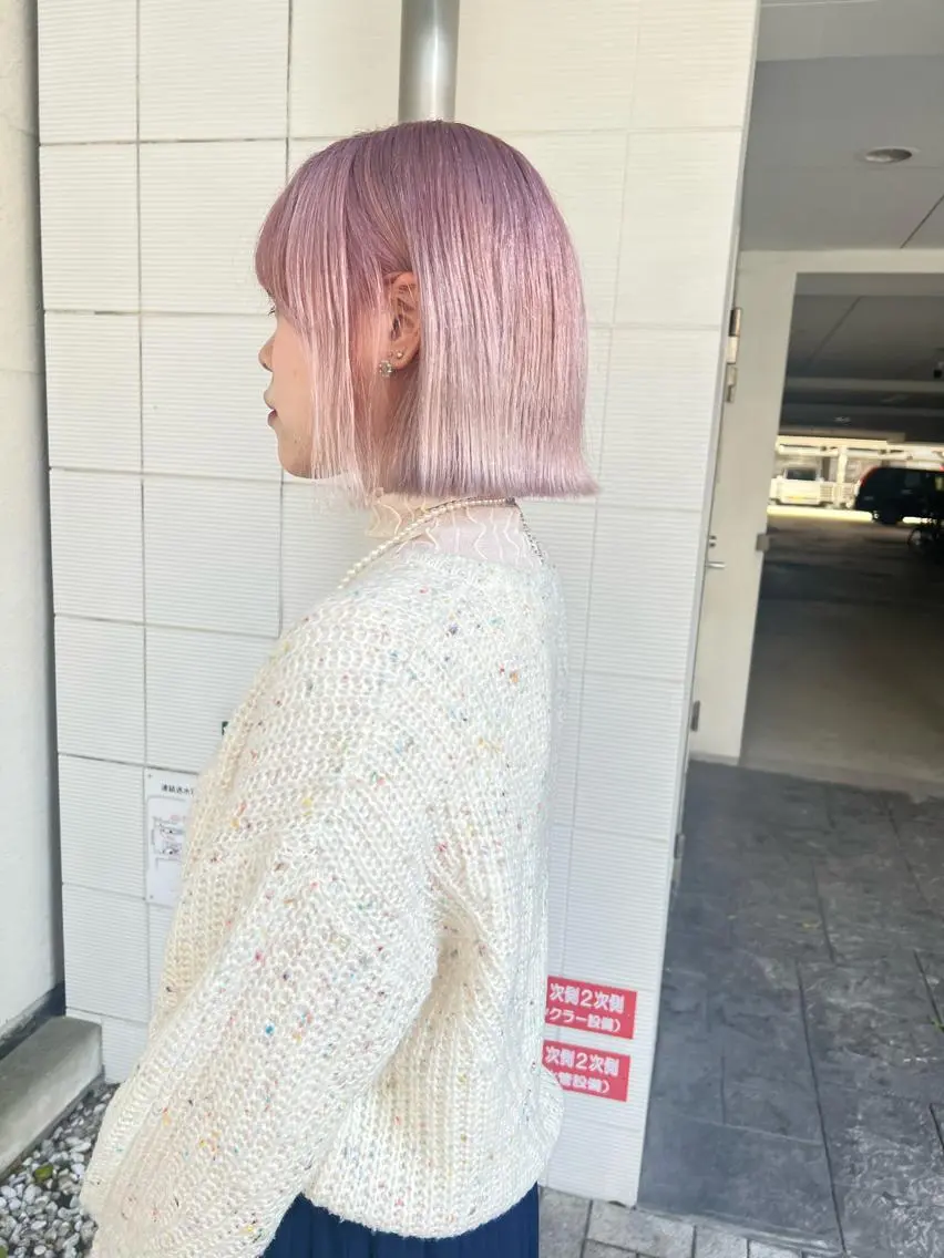 ミディアム カラー ヘアアレンジ ハッシュレイヤー ༊*·˚ リナのヘアスタイル