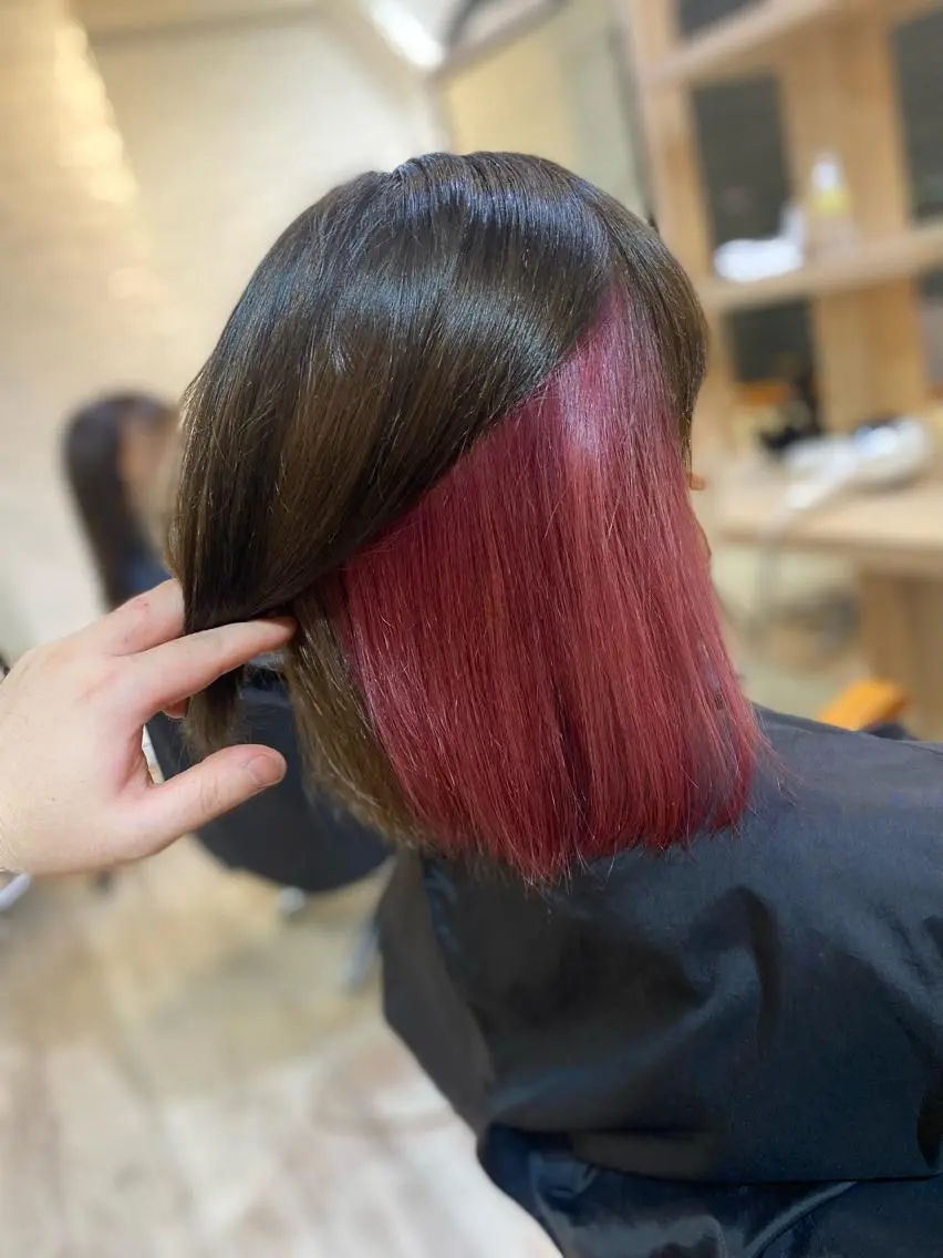 ミディアム カラー ヘアカラー ヨシダ フミノリのヘアスタイル