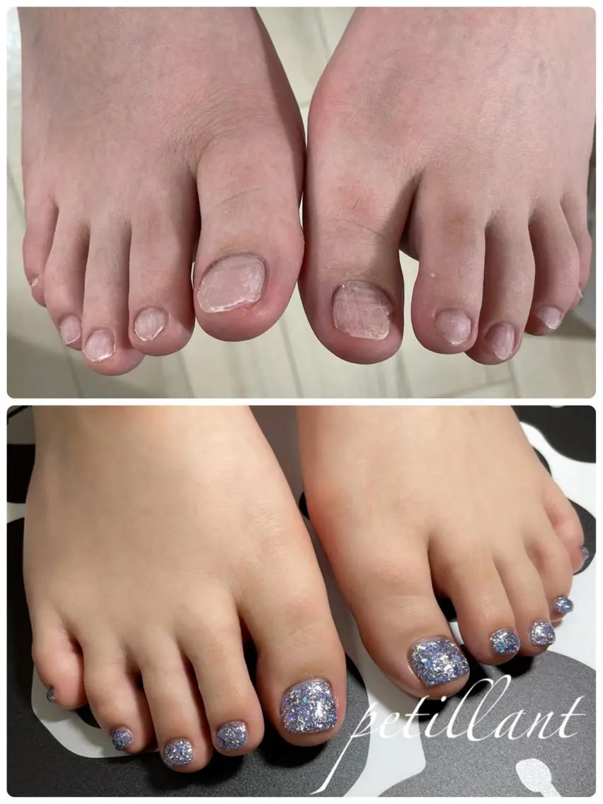 ネイル フットネイル ジェルネイル nail salon petillantのネイルデザイン