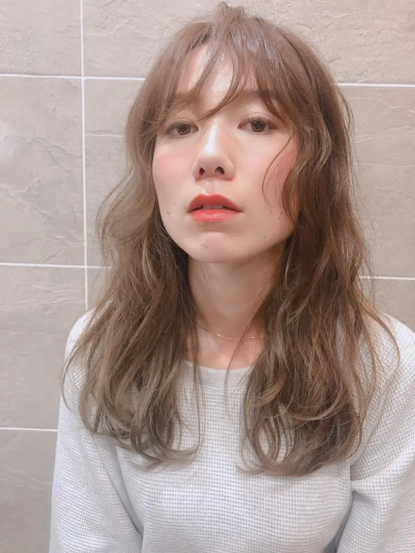 ミディアム 外国人風カラー ヤマダ ショウコのヘアスタイル