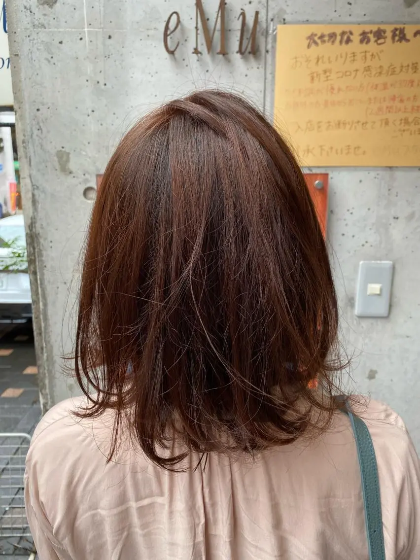 カラー オレンジ おん眉美容師eMu✄ yuka‪🤍のヘアスタイル