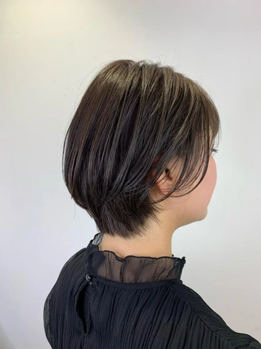 ショート カラー ショートボブ グレージュ ラベンダーカラー ラベンダーグレージュ ラベンダーグレー 【美髪を叶える】中谷 彰宏(アキ)のヘアスタイル