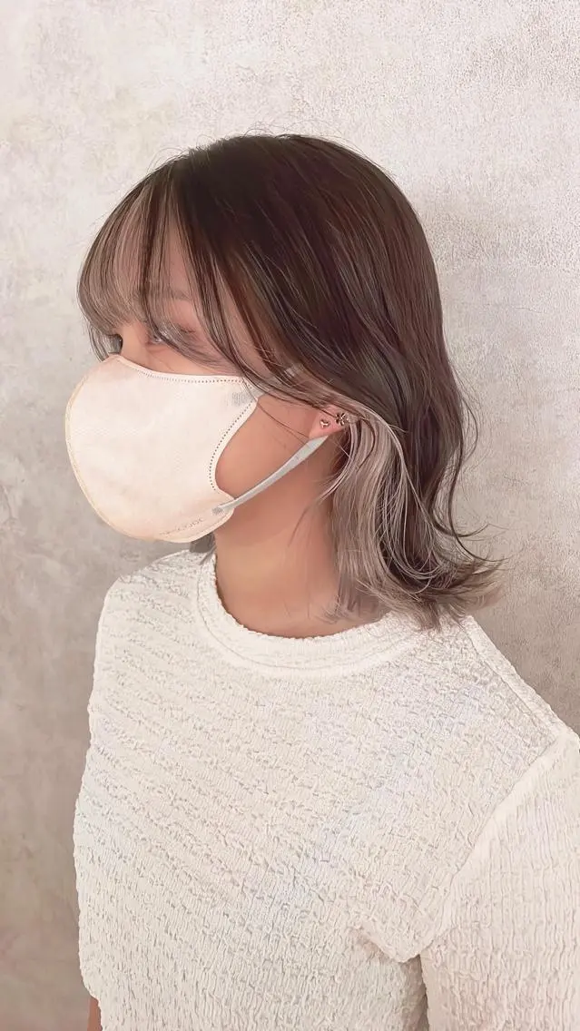 カラー ベージュカラー インナーカラー ヘアカラー トリートメント 渋谷:インナーカラー ／🍒エリカ🍒のヘアスタイル