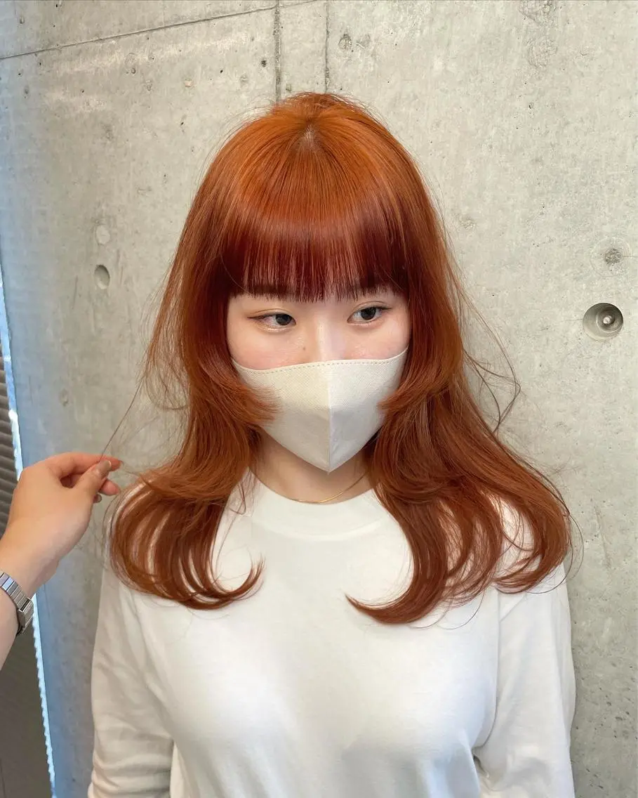 ミディアム カット 佐伯 和佳のヘアスタイル