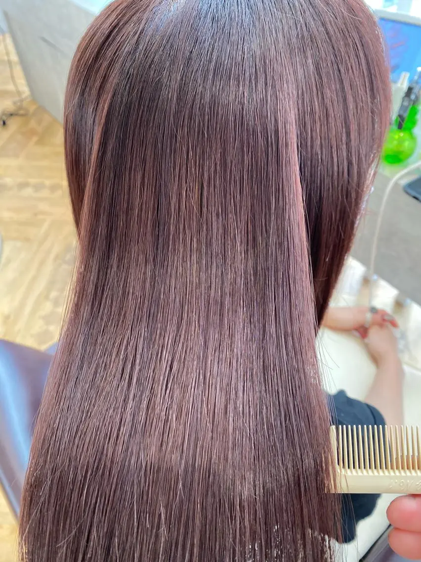 ミディアム カラー アッシュ ピンクカラー ピンクアッシュ 🫧髪質改善×艶髪 🫧根本泰成🫧のヘアスタイル