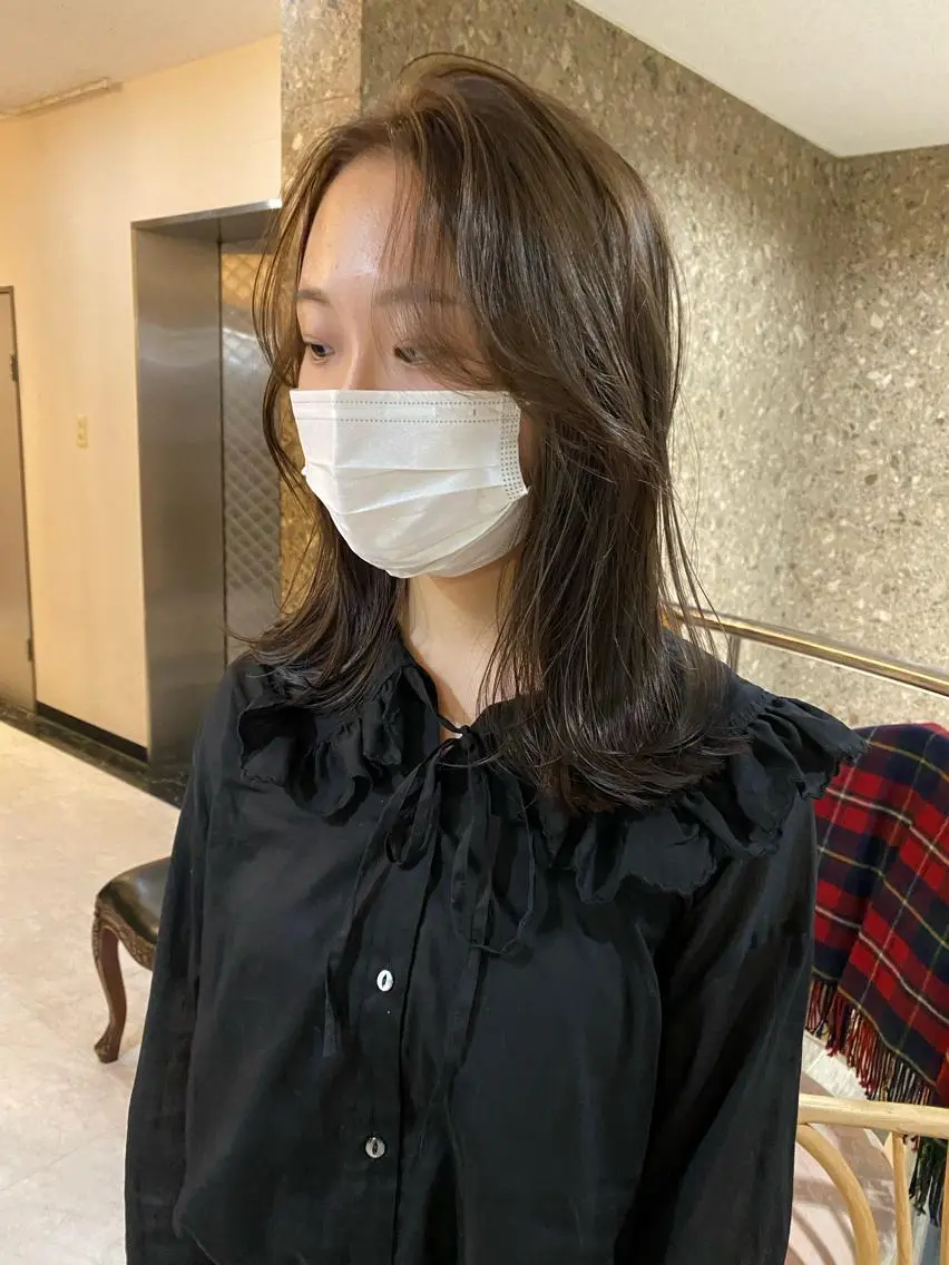 ミディアム カラー カット ヘアカラー トリートメント Pia ツボイ ケイタのヘアスタイル