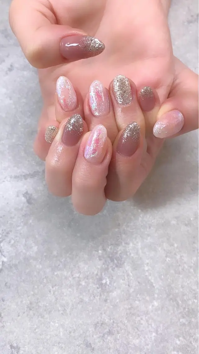 ネイル ニュアンスネイル ピンク ピンクベージュ FASTNAIL PLUS 新宿店のネイルデザイン