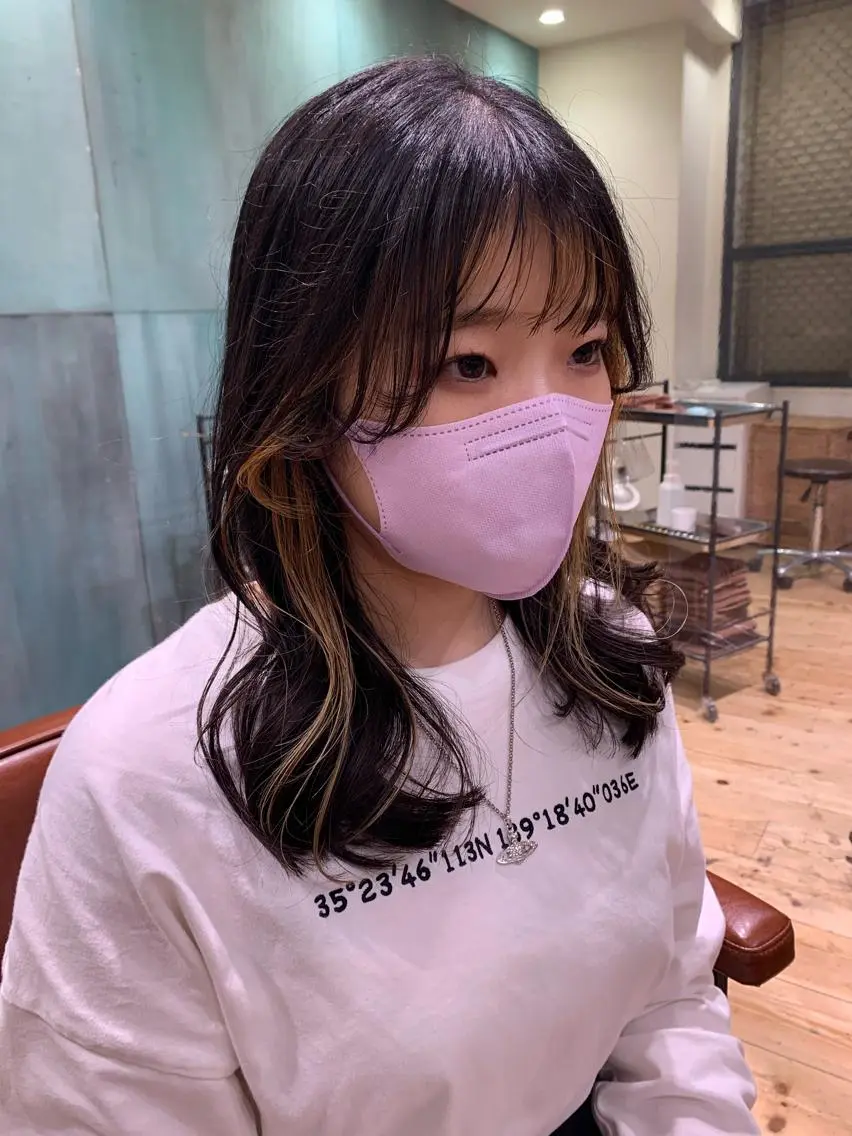 セミロング yukie🌷 /暖色🍒梅田サロンのヘアスタイル