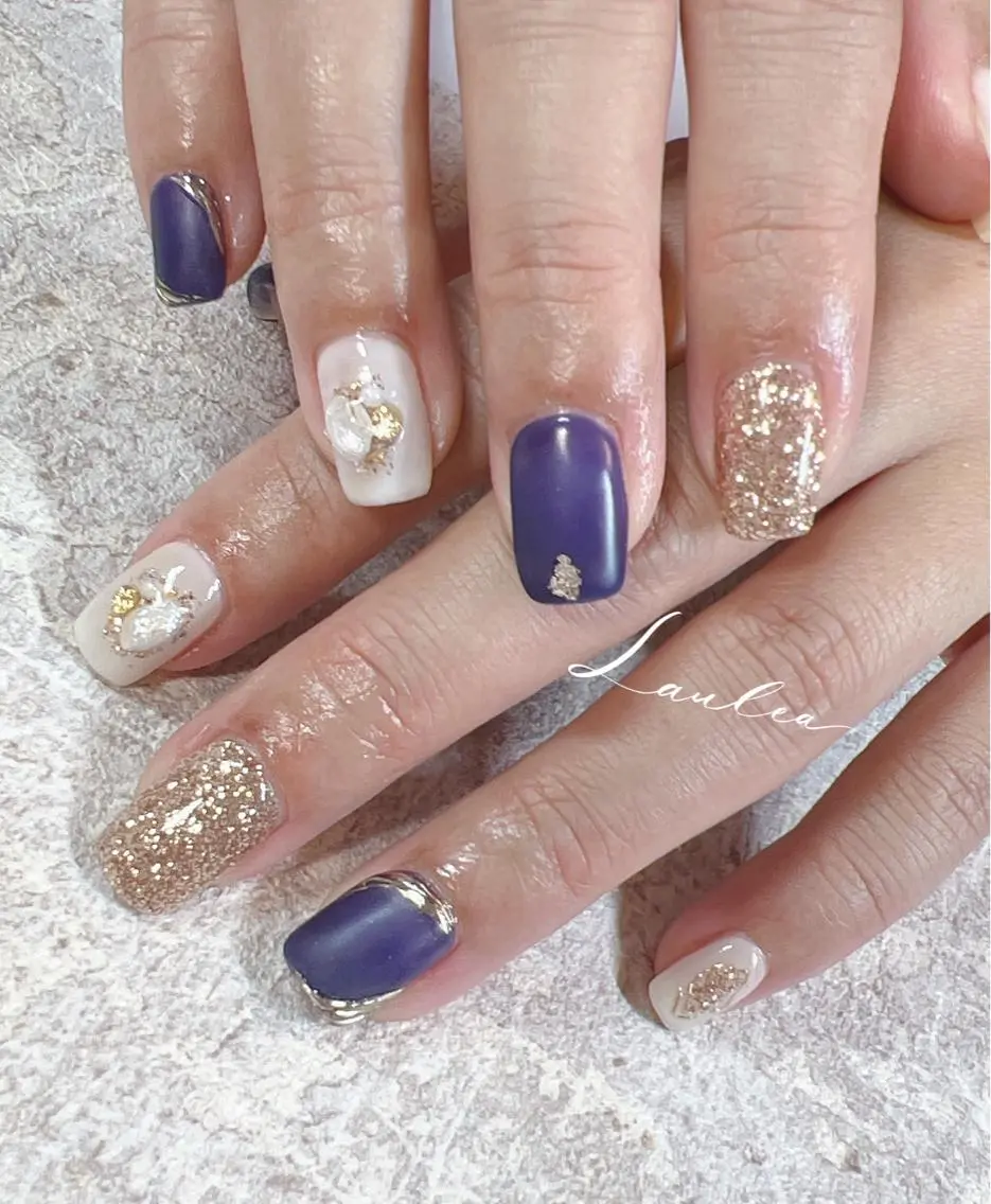 ネイル フットネイル 韓国ネイル ハンドネイル nail salon Lauleaのネイルデザイン