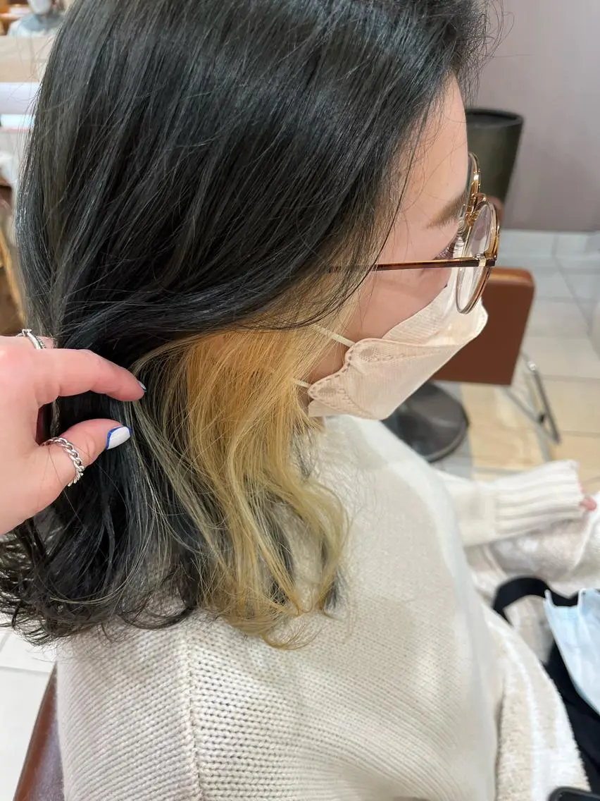 ミディアム カラー カット ヘアカラー トリートメント ハイトーンカラー🩵 耳ツボジュエリー👂のその他イメージ