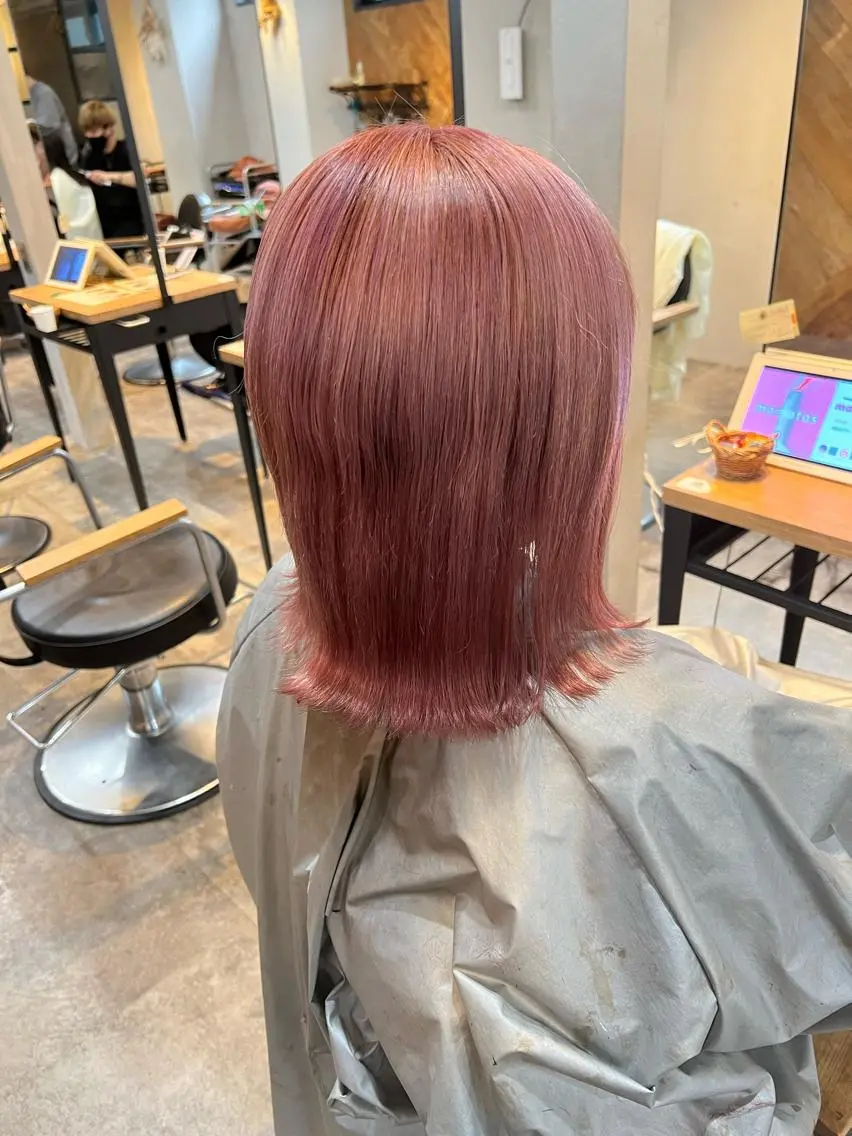 ミディアム カラー ヘアアレンジ ブリーチ カット ヘアカラー トリートメント トップスタイリスト 🧸中島梨穂🧸のヘアスタイル