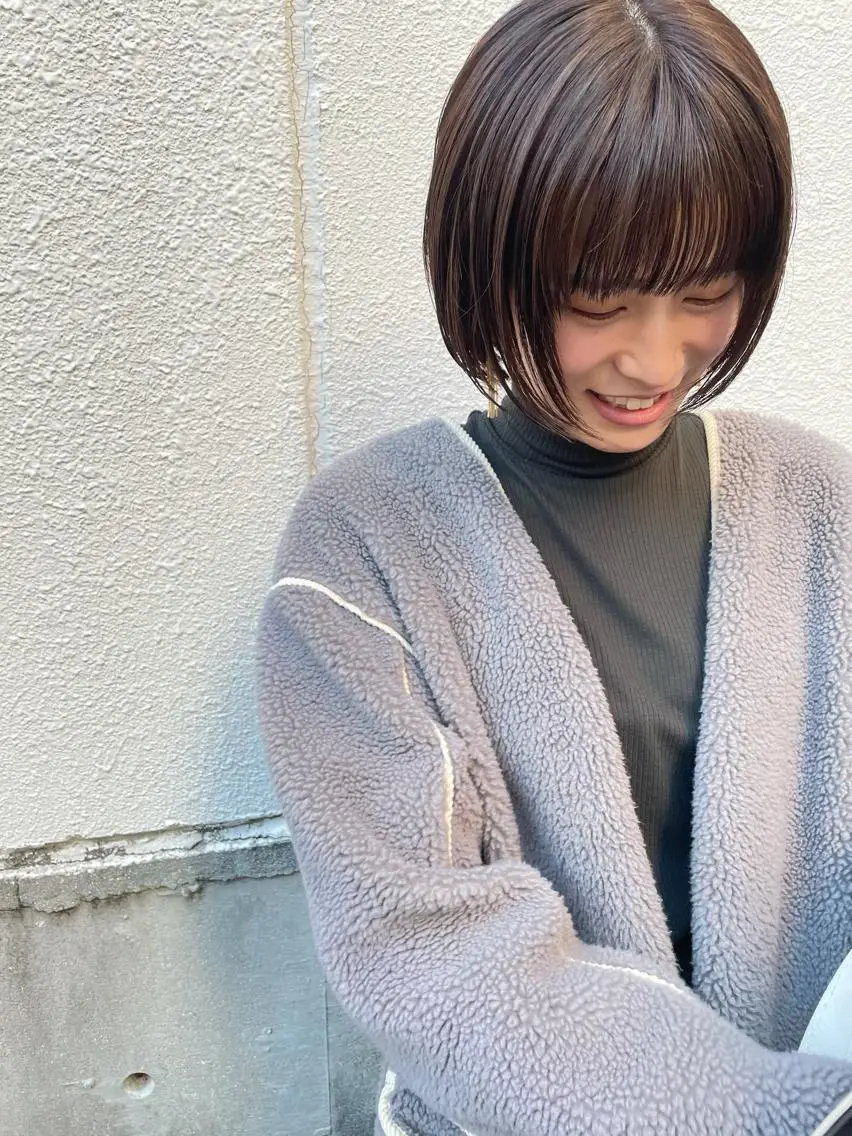 ショート カット ヘアカラー トリートメント ayane⭐️ボブ・ ショート・パーマのヘアスタイル