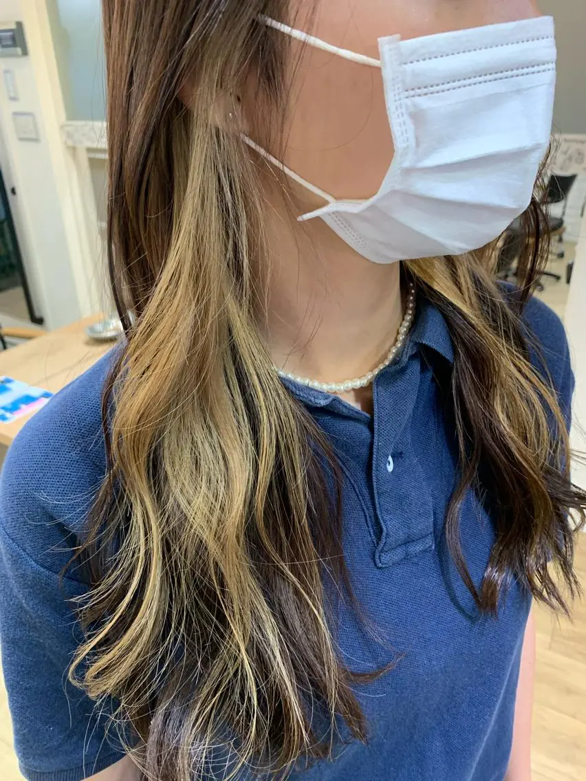 ロング カラー ヘアアレンジ 🐝岡本 柚葉🐝のヘアスタイル