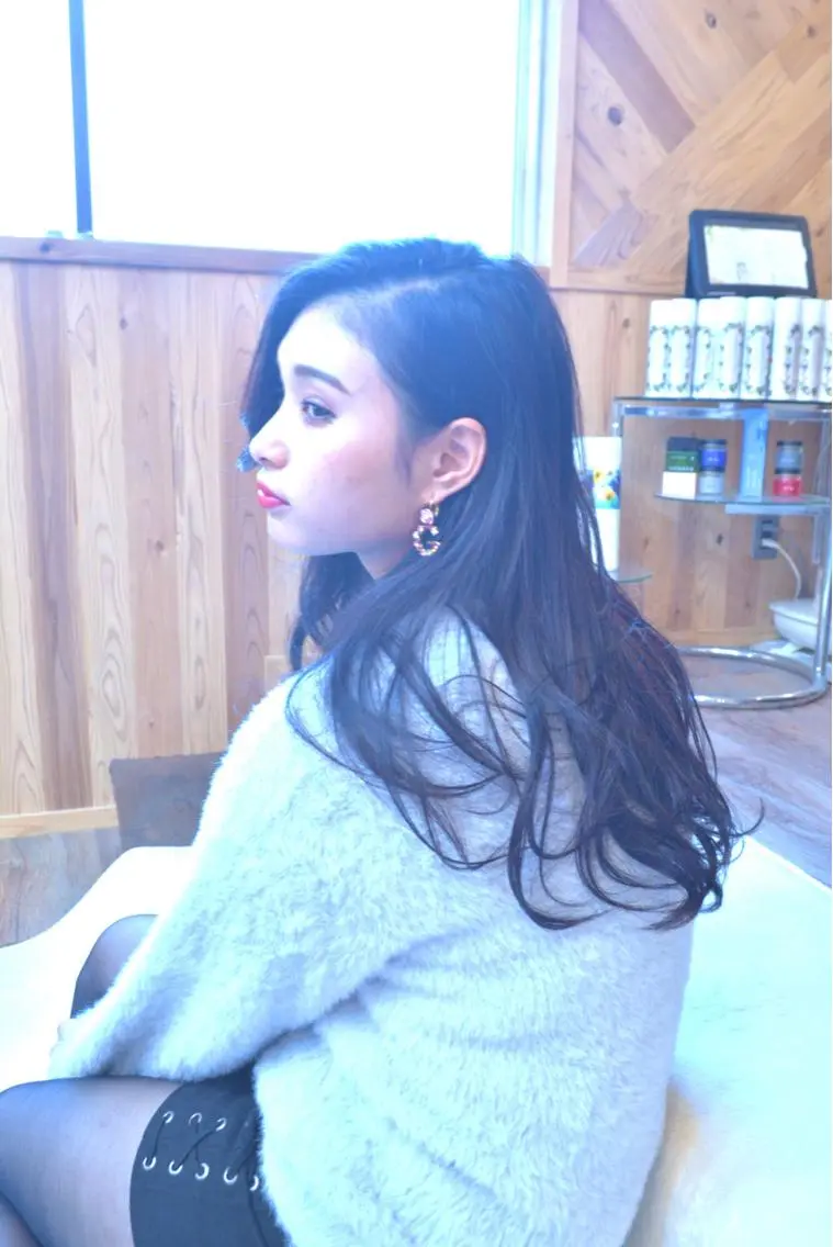 ロング カラー パーマ 透明感カラー かきあげバング カット パーマ ヘッドスパ belle chambreイブカのその他イメージ