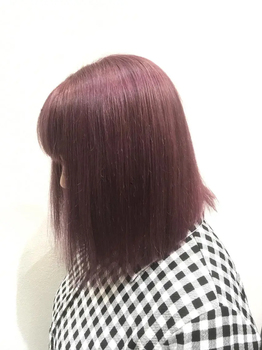 ミディアム ヘアカラー ブリーチカラー☆ 再生トリートメントのヘアスタイル