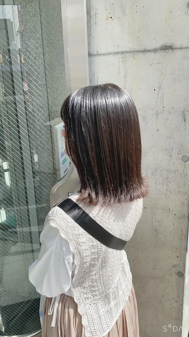 ミディアム ボブ 外ハネヘア 片桐 大介のヘアスタイル