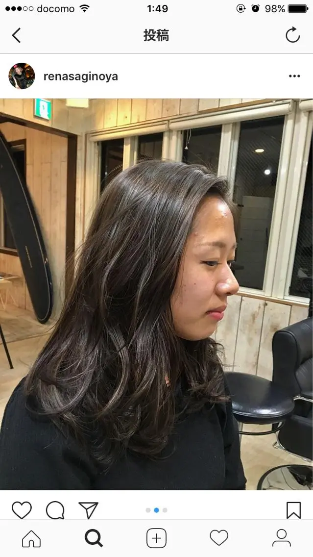 ロング カラー ハイライトカラー ハイライト 鷺谷 玲奈のヘアスタイル