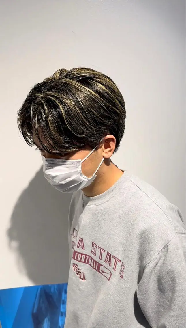 パーマ メンズ 松戸レイヤーカット 塚原悠斗のヘアスタイル