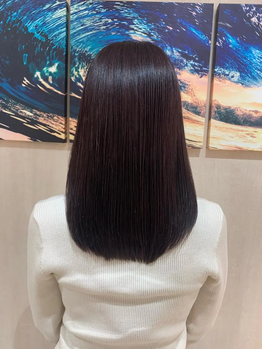 セミロング 酸性ストレート 藤森 希美のヘアスタイル