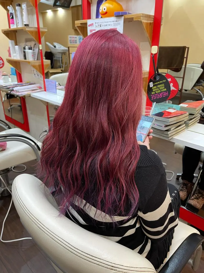 ロング ヘアカラー たけい ゆうきのヘアスタイル