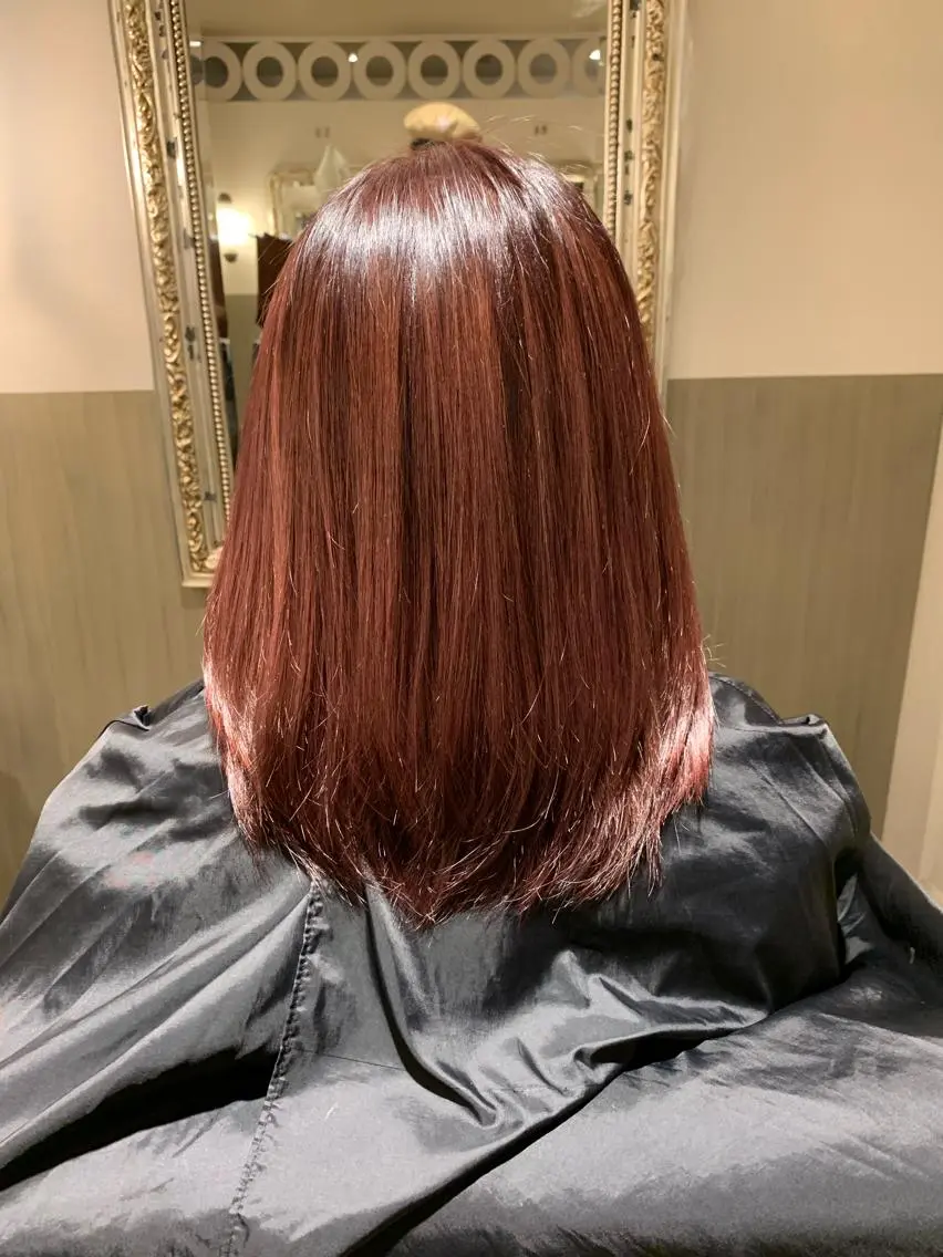 セミロング カラー イルミナカラー ラベンダーカラー ピンクカラー 韓国スタイル🇰🇷 annaのヘアスタイル