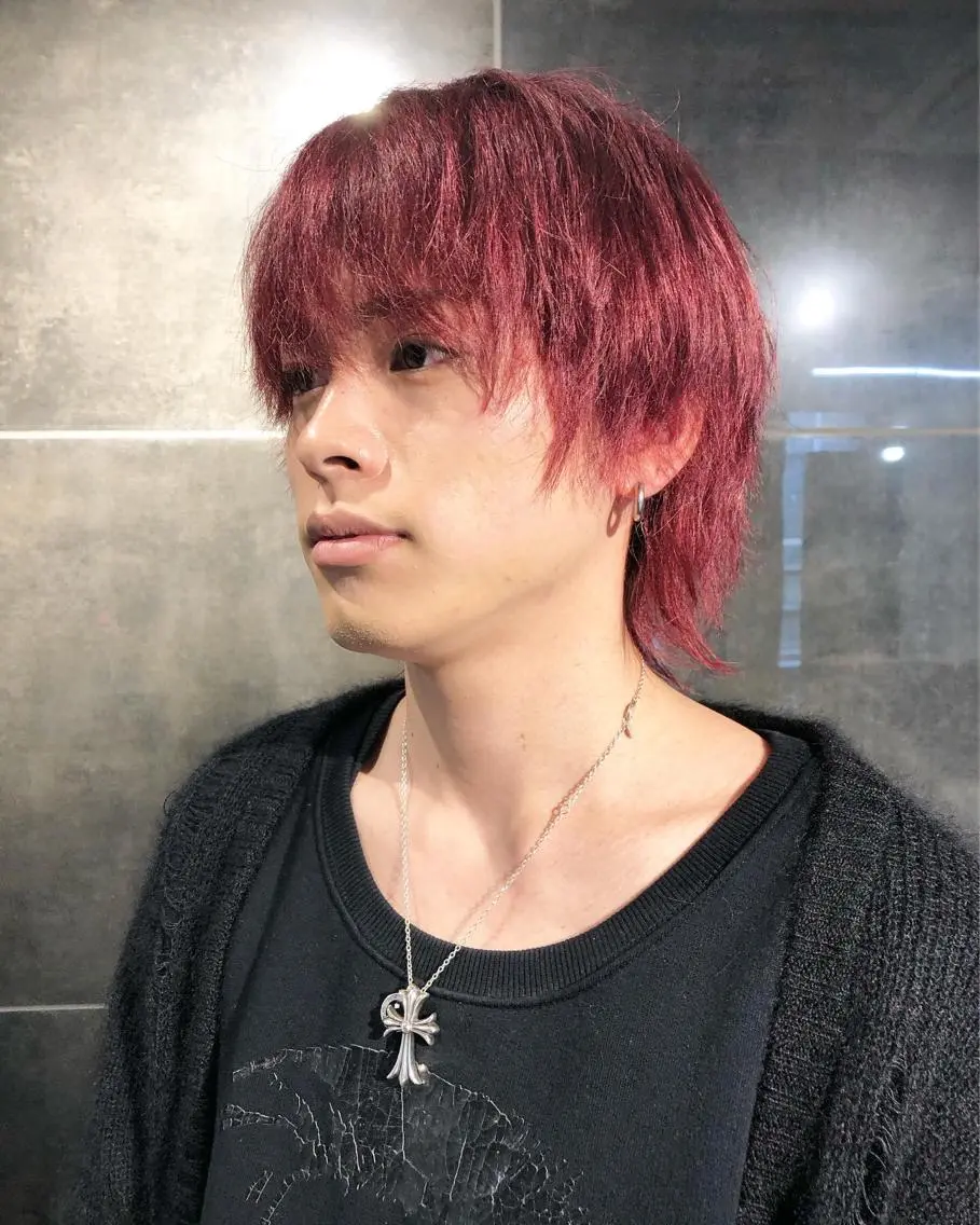 カラー ヘアアレンジ メンズ メンズウルフカット ウルフカット カット ヘアカラー トリートメント ヘアセット メンズ特化✂️栗原 侑也のヘアスタイル