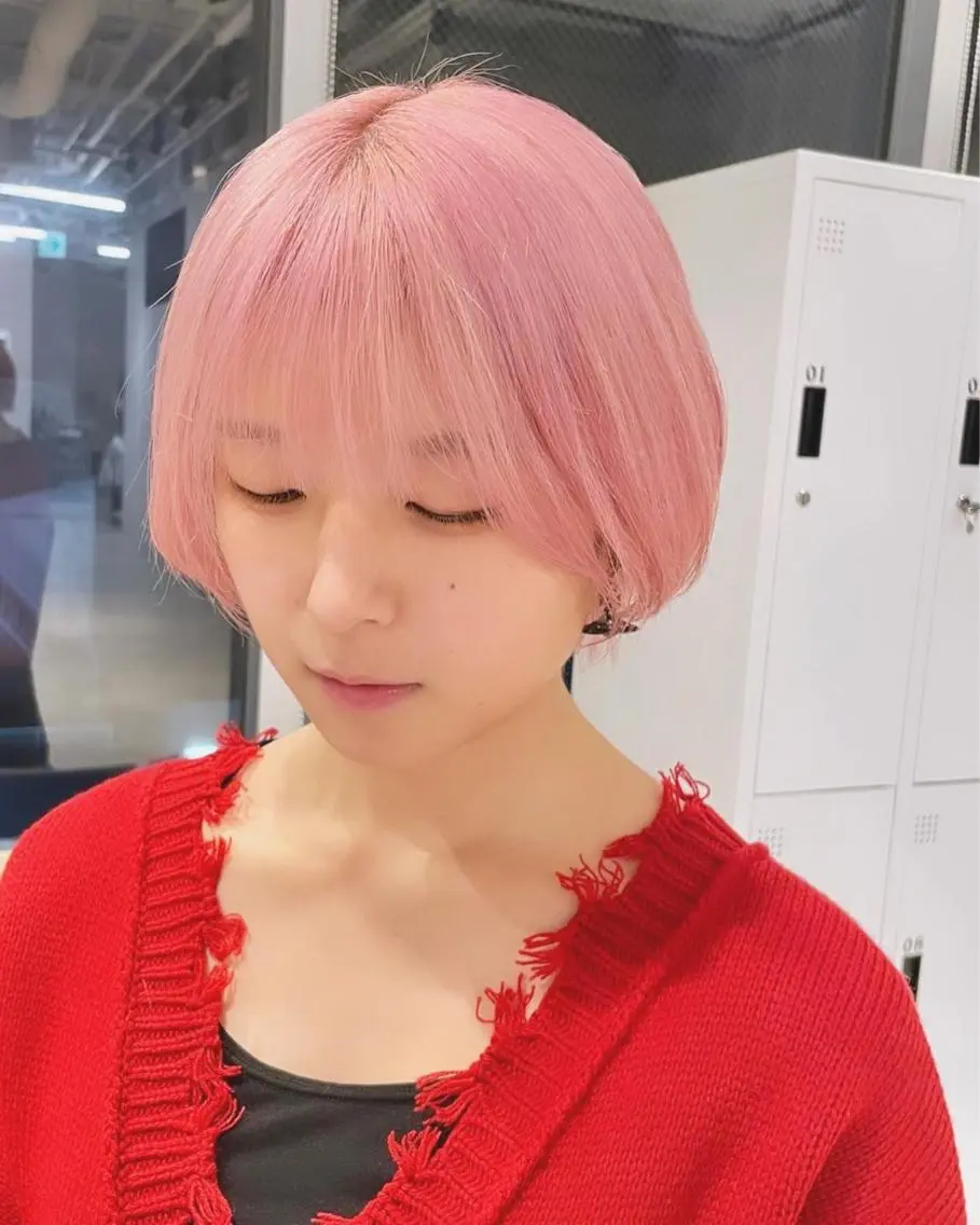 ショート カラー ダブルカラー ハイトーンカラー ピンクカラー ホワイトピンク ショートヘア ヘアカラー トリートメント 🔷ダブルカラーハイ トーン🔷櫻井走のヘアスタイル