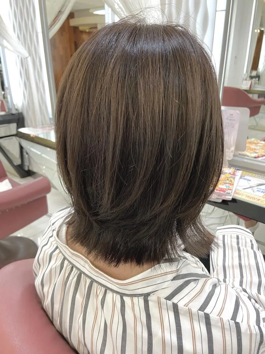 ミディアム カラー カット ヘアカラー 【髪質改善×カラー】 QUALIS沓掛貴浩のヘアスタイル