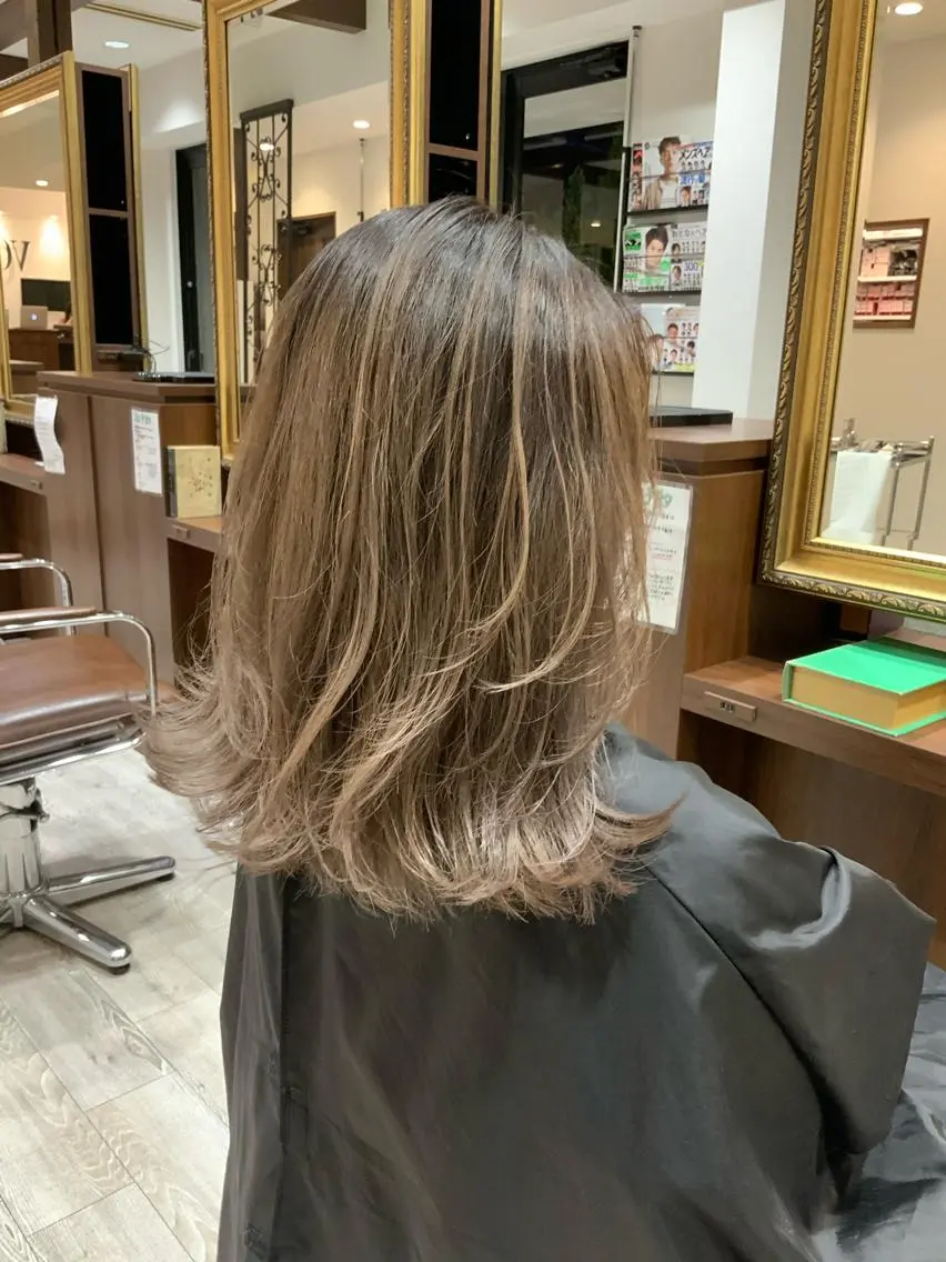 カラー ブリーチ 外国人風カラー 池田 健汰のヘアスタイル