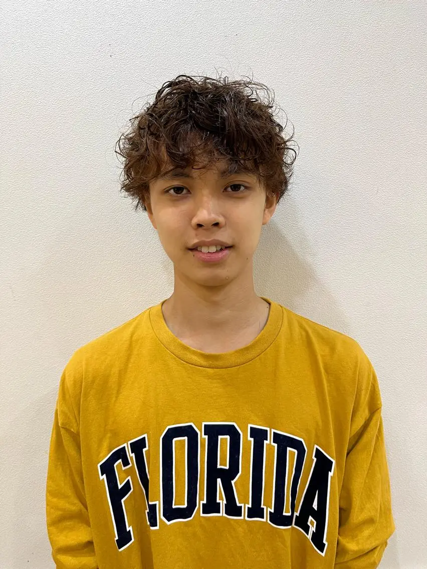 ショート パーマ メンズ カット パーマ トータルビューティー K:R鶴川のヘアスタイル