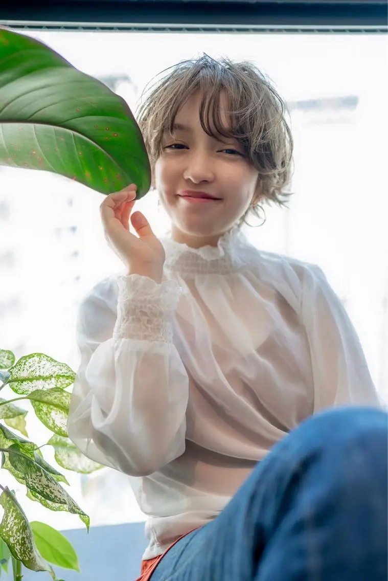 ミディアム カラー パーマ ヘアアレンジ ベージュカラー カット ヘアカラー トリートメント 新宿/顔周りカット +レイヤー＝しずく♩のヘアスタイル