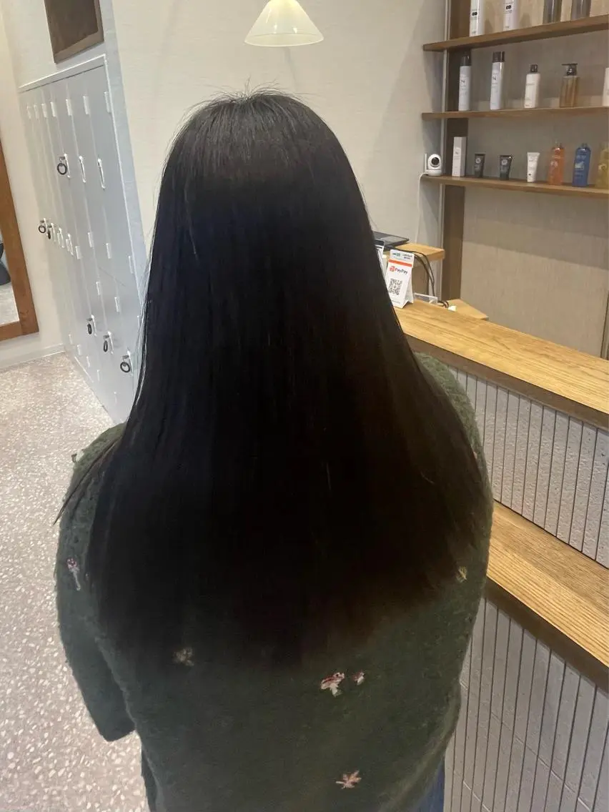 ロング カット 縮毛矯正 トリートメント 荒木 理緒のヘアスタイル