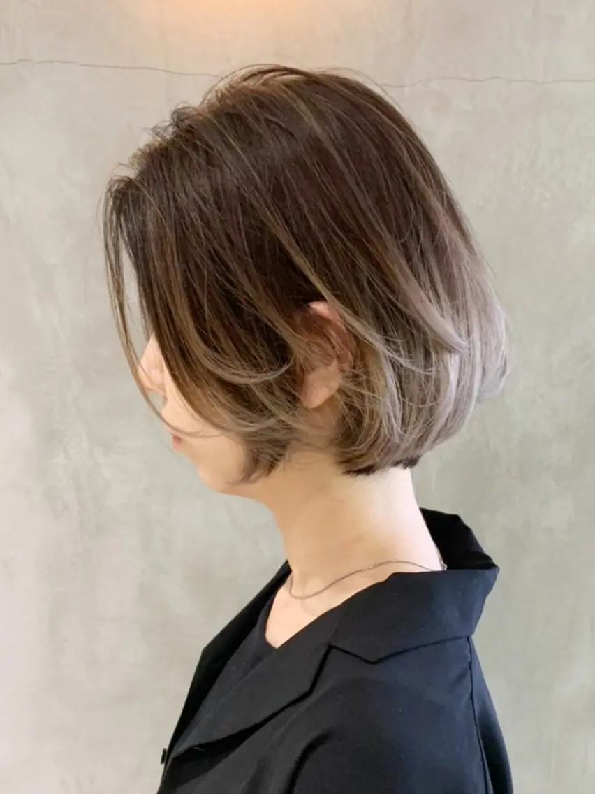 ショート カラー パーマ ヘアアレンジ ショートボブ ボブ ショートヘア ITbyALBUM 中野店のヘアスタイル