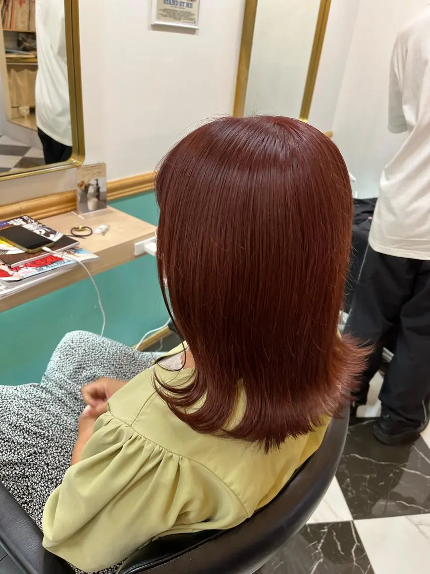 ロング ピンクラベンダー ﾚｲﾔｰ🩵透明感 ೀユイ🌙のヘアスタイル