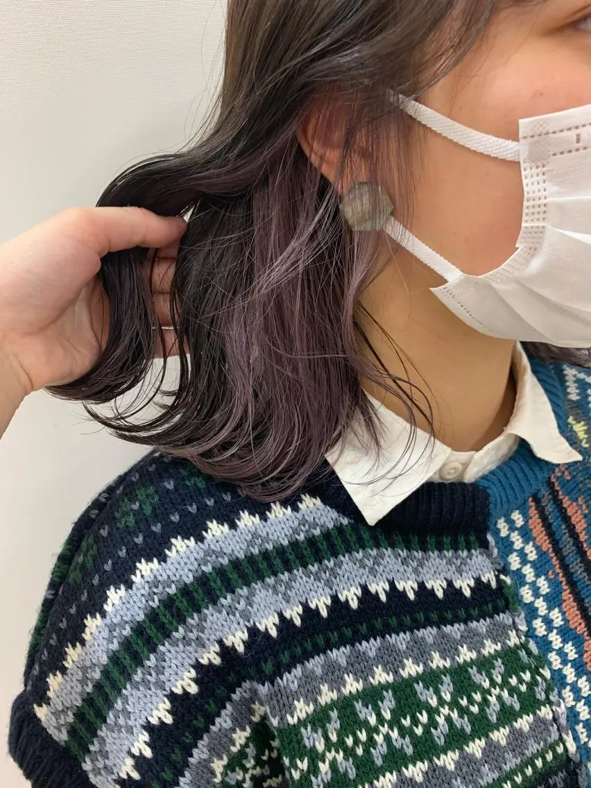 ミディアム カラー ヘアカラー トリートメント 暖色/ブリーチカラー 🎀 M i k uのヘアスタイル
