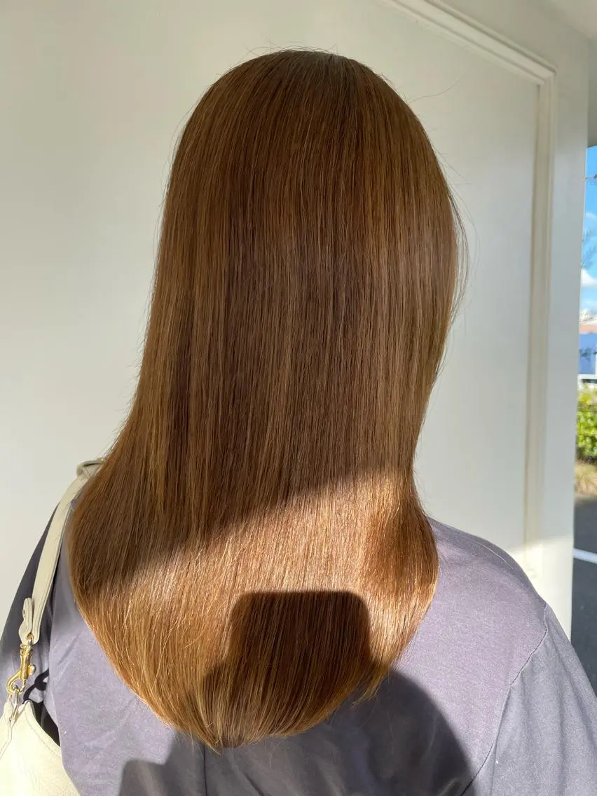 ロング カラー ケアカラー 髪質改善 ヘアカラー 野田 カレンのヘアスタイル