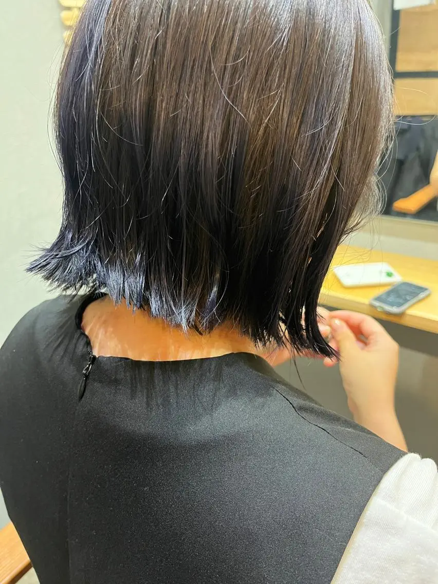 ショート カラー パーマ ヘアアレンジ メンズ キッズ ネイル マツエク・マツパ アイブロウ ナチュラル ボブ 髪質改善 ショートヘア ショートネイル 久木原 ゆりのヘアスタイル