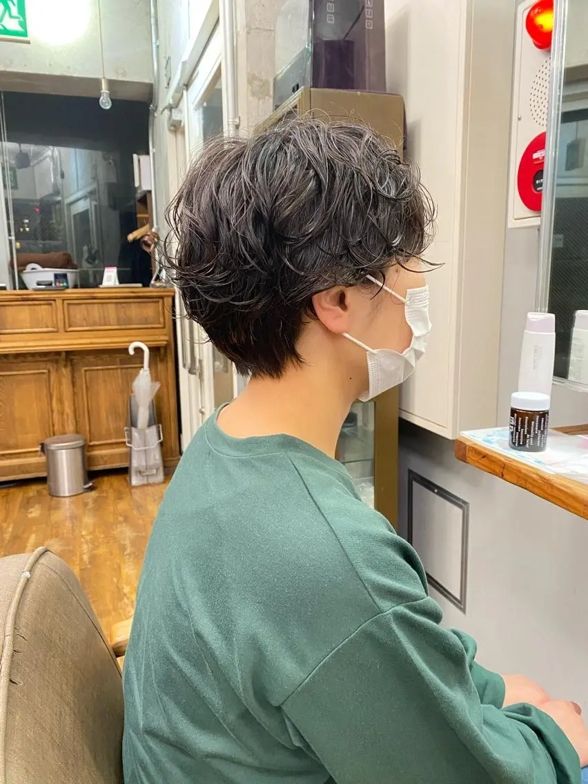 ショート カット ヘアカラー パーマ パーマ/ 🌿nanakoのヘアスタイル
