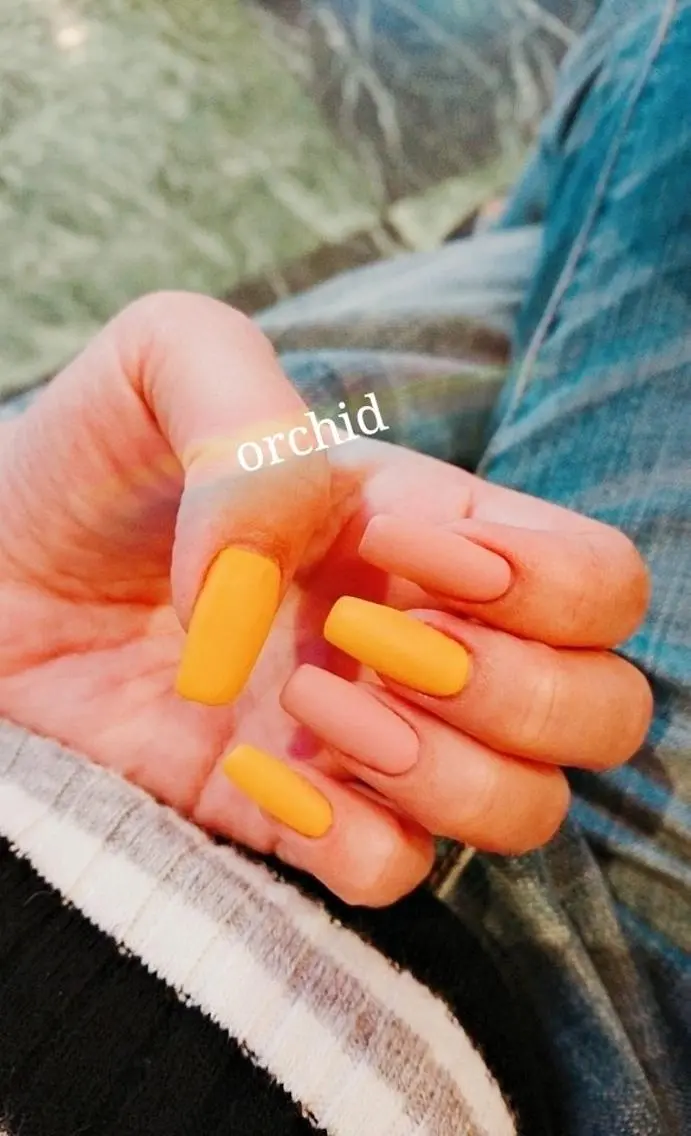 ネイル マットネイル ピンク orchid ♡オーキッドのネイルデザイン