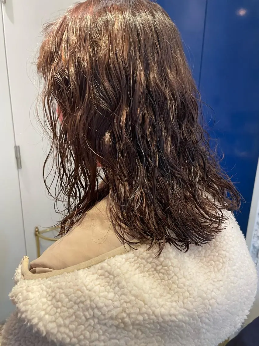 ミディアム パーマ カット パーマ トリートメント レイヤー/似合わせ TAKUYAのヘアスタイル