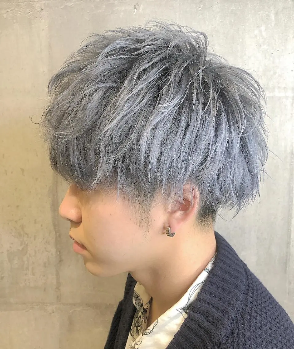 ショート カラー パーマ ヘアアレンジ メンズ キッズ ネイル マツエク・マツパ メンズブリーチ ブリーチ 透明感カラー 赤色 EnBlesS西宮 マンツーマン神道有基のヘアスタイル