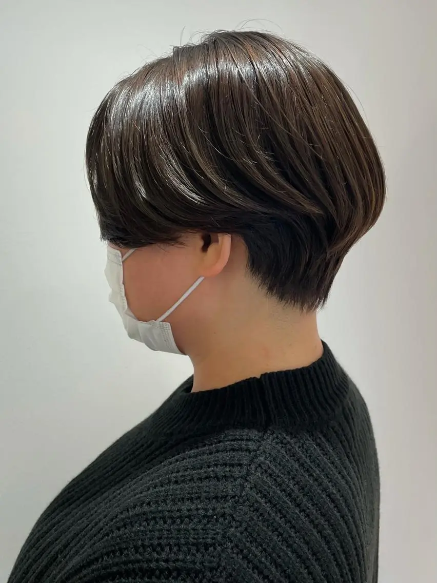 ショート カラー カット パーマ ヘッドスパ モデルさん募集中IT byALBUM八王子のヘアスタイル