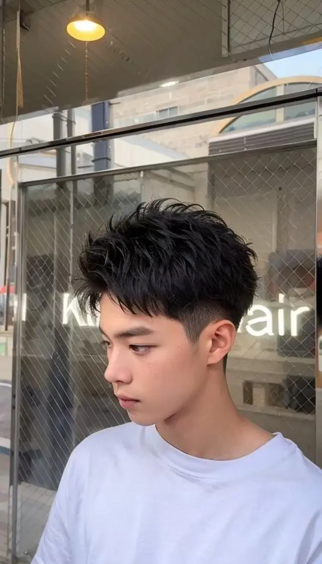 メンズ メンズブリーチ センターパート メンズ韓国風 韓国マッシュ マッシュ カット メンズスタイリスト✨ 助川龍哉のヘアスタイル