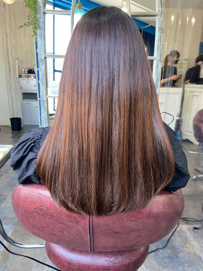 ロング カットパーマ✂️ 小坂田玲亜のヘアスタイル