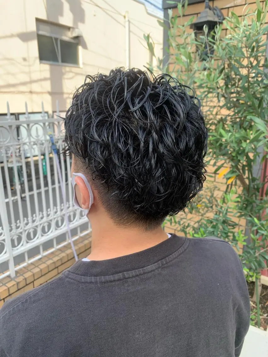 ショート パーマ メンズ カット パーマ 今村 愛美のヘアスタイル