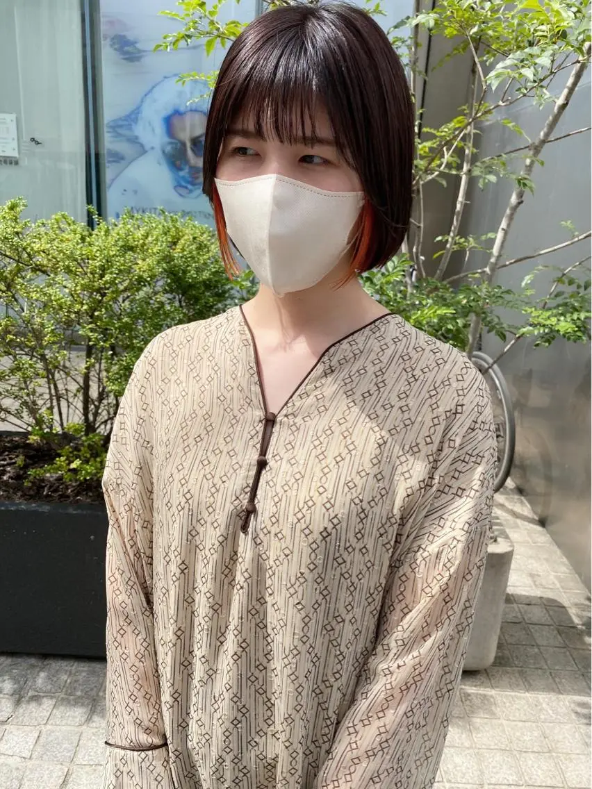 ショート カラー パーマ ヘアアレンジ メンズ キッズ ネイル マツエク・マツパ 🫧umu.🫧韓国 /レイヤーカットのヘアスタイル