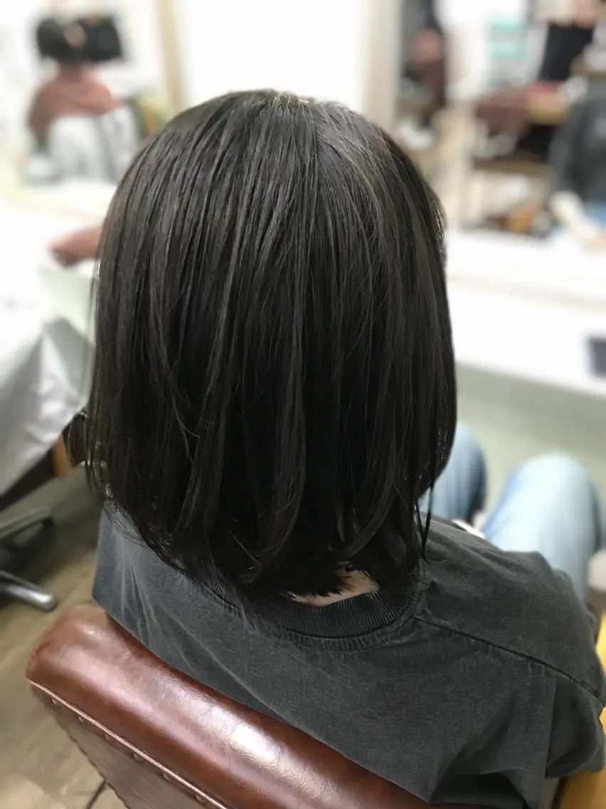 ミディアム カラー ヘアカラー ブリーチ&似合せボブ 田中寛十のヘアスタイル