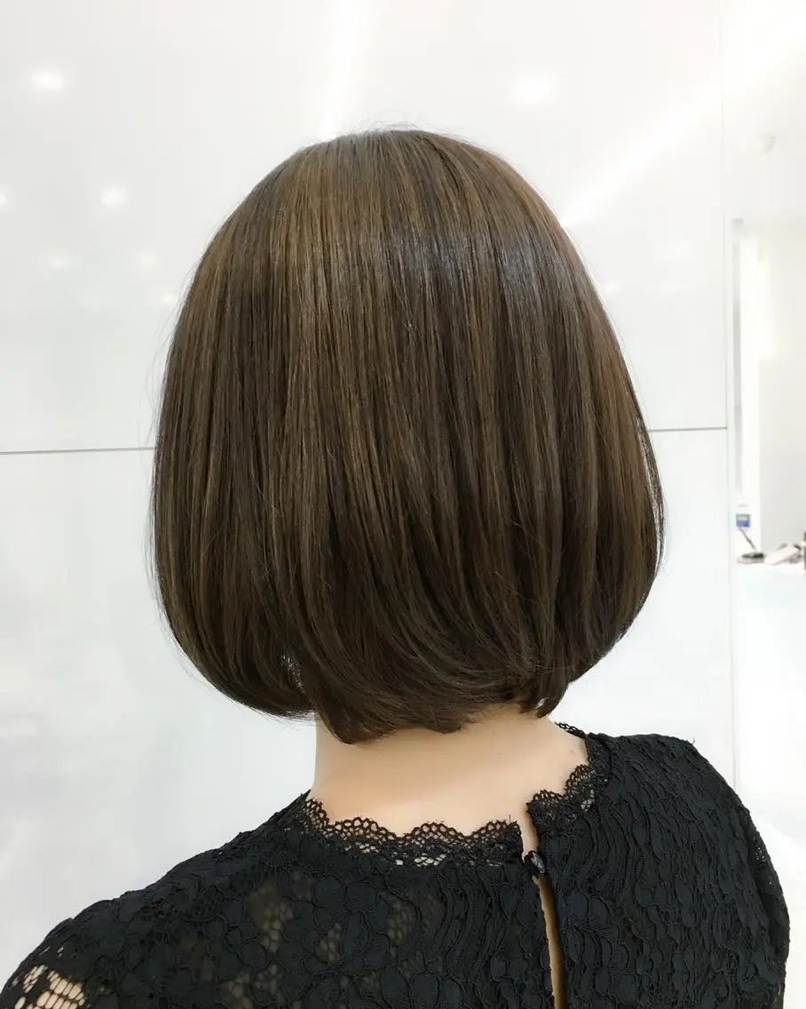 ミディアム パーマ ミディアムパーマ 趙 英来のヘアスタイル